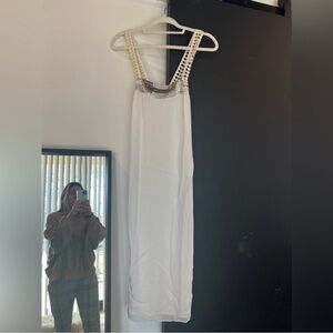 BNWT - Dries Van Noten white dress with beaded accents